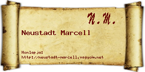 Neustadt Marcell névjegykártya